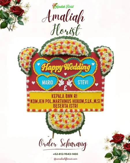 Papan Bunga Pernikahan Bogangin